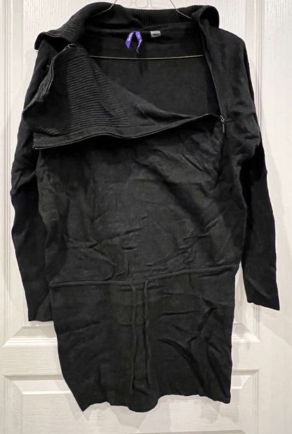 NWOT, L/S Dark Grey Tunic Maternity Sweater from Seraphine, size US 8, (MSRP $85-90), Maternity M (8-10)