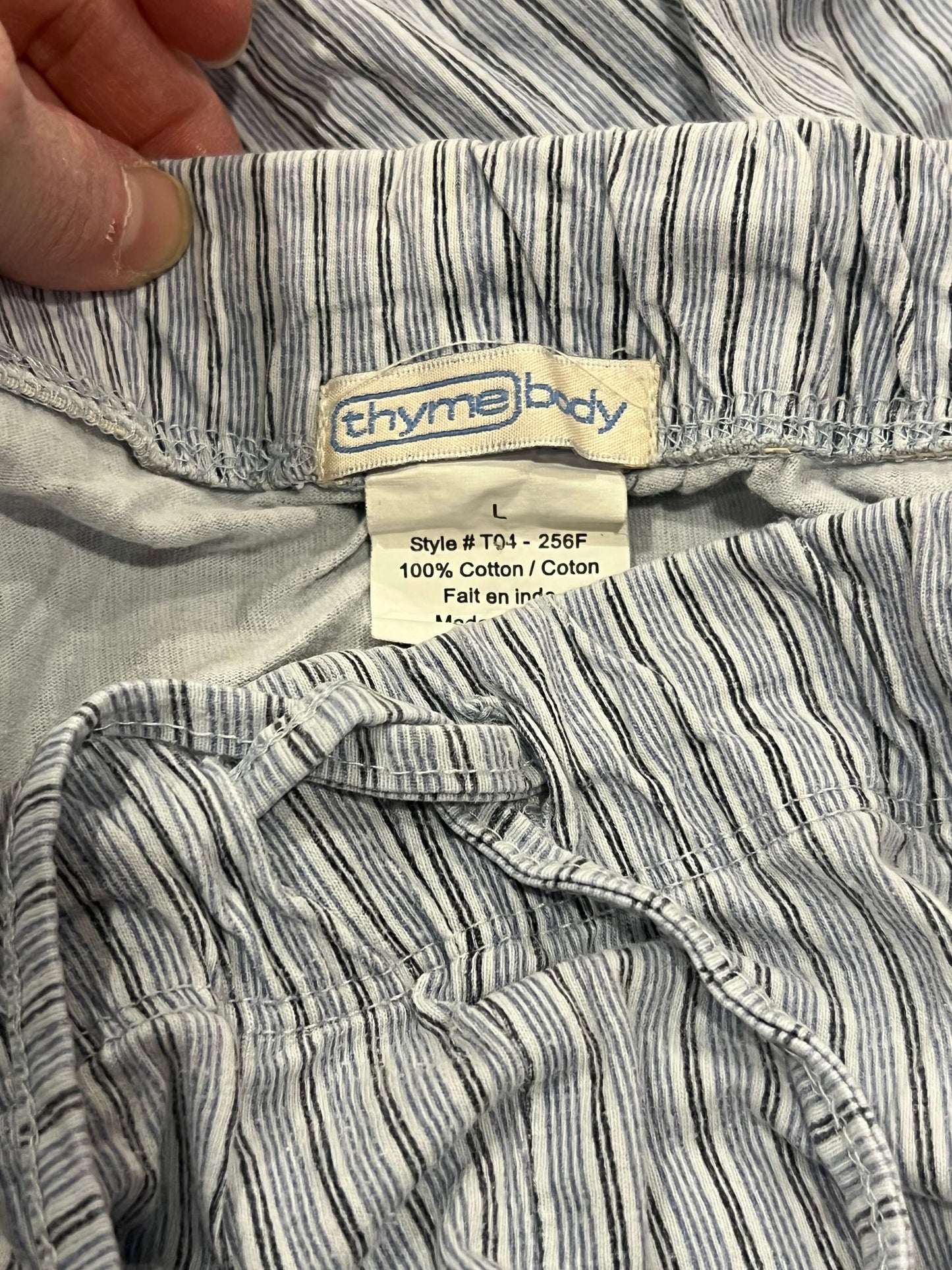VGUC, Thyme Body, Maternity Striped Pajama PJ bottoms, size Large, Maternity L (12-14)