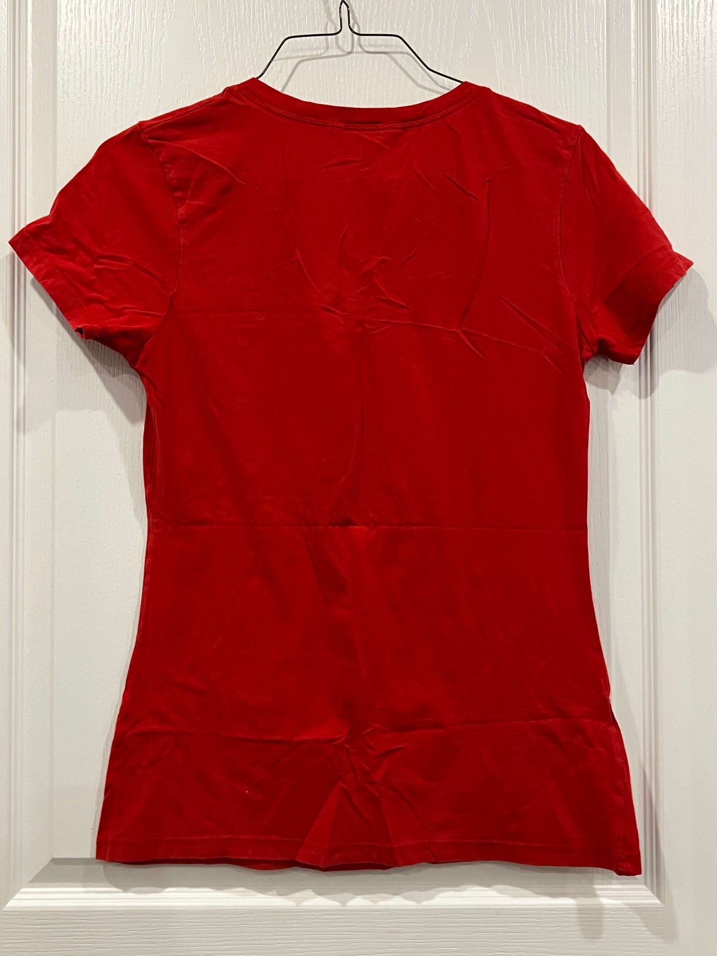 Red, “Future Flames Fan” Maternity Shirt, size Large, Very Good Used Condition (VGUC), Maternity L (12-14)