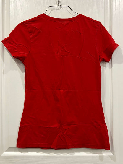 Red, “Future Flames Fan” Maternity Shirt, size Large, Very Good Used Condition (VGUC), Maternity L (12-14)