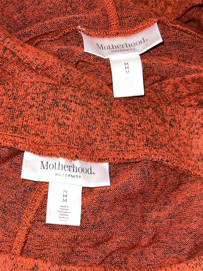 Cute Orange (Rust color) Maternity Fox Two-Piece light-weight Hoodie & Joggers Set from Motherhood Maternity, size Medium, Excellent Used Condition (EUC)  , Maternity M (8-10)