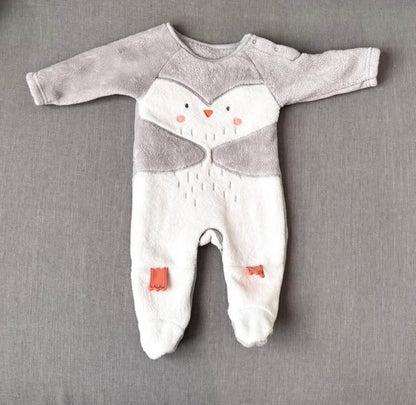 Fleece Penguin sleeper 0-3 months - As new, Kids 3 Month (0-3M)