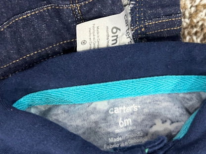 Carter’s Polo shirt and jeans, size 6 mos, VGUC, , Kids 6 Month (3-6M)