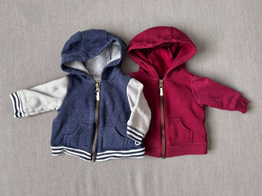 2 x hoodies, 0-3 months, Kids 3 Month (0-3M)