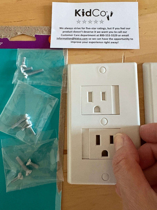 NEW - KidCo - universal outlet covers (7/9), 3 per pack, retails $15