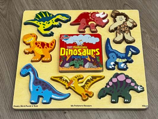 Chunky World Puzzle & Book, My Prehistoric Dinosaurs