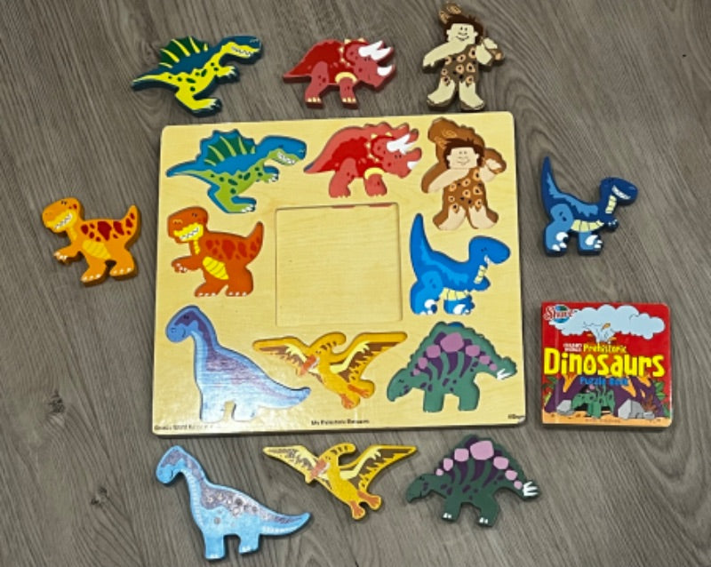 Chunky World Puzzle & Book, My Prehistoric Dinosaurs