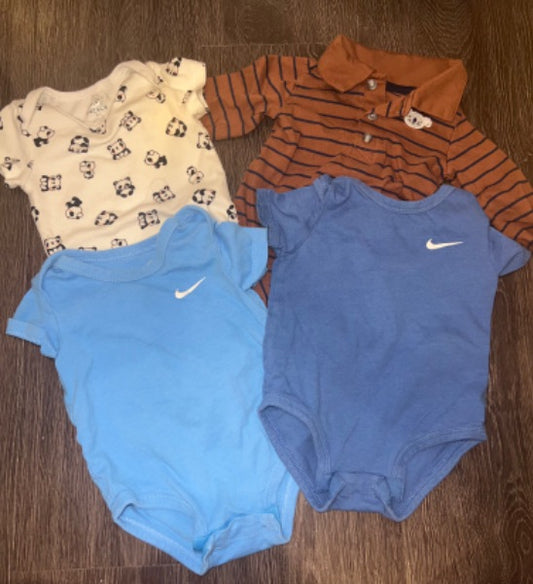 Boys - Nike, Carters - 6mo onesie bundle , Kids 6 Month (3-6M)