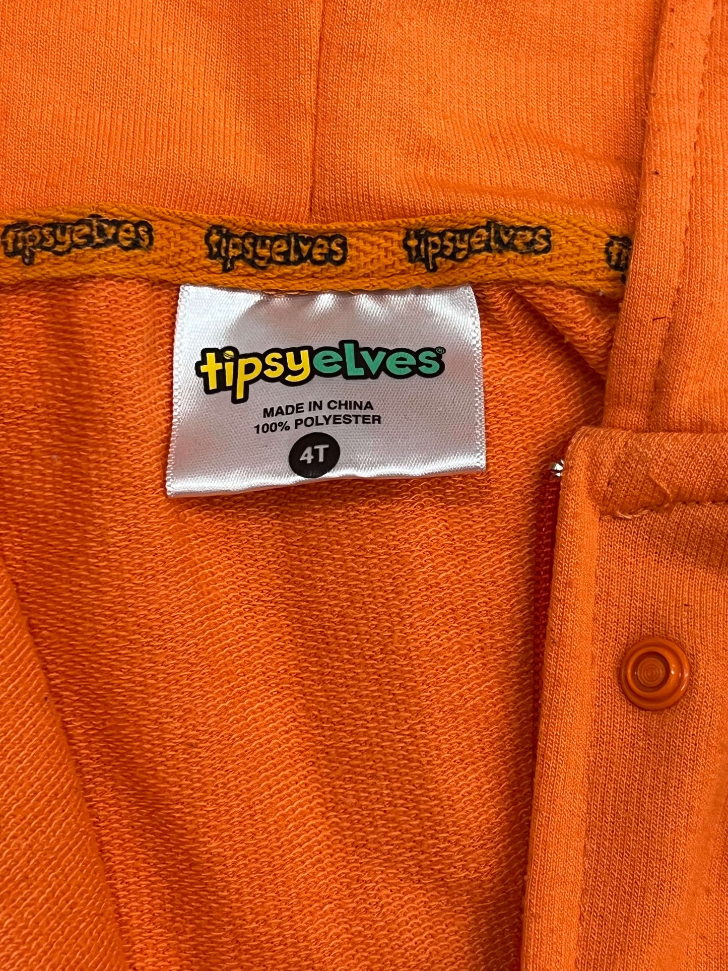 Kids Tipsy Elves, Pumpkin Onesie, size 4T, Gender Neutral for Boys or Girls, Very Good Used Condition (VGUC), Kids 4/4T