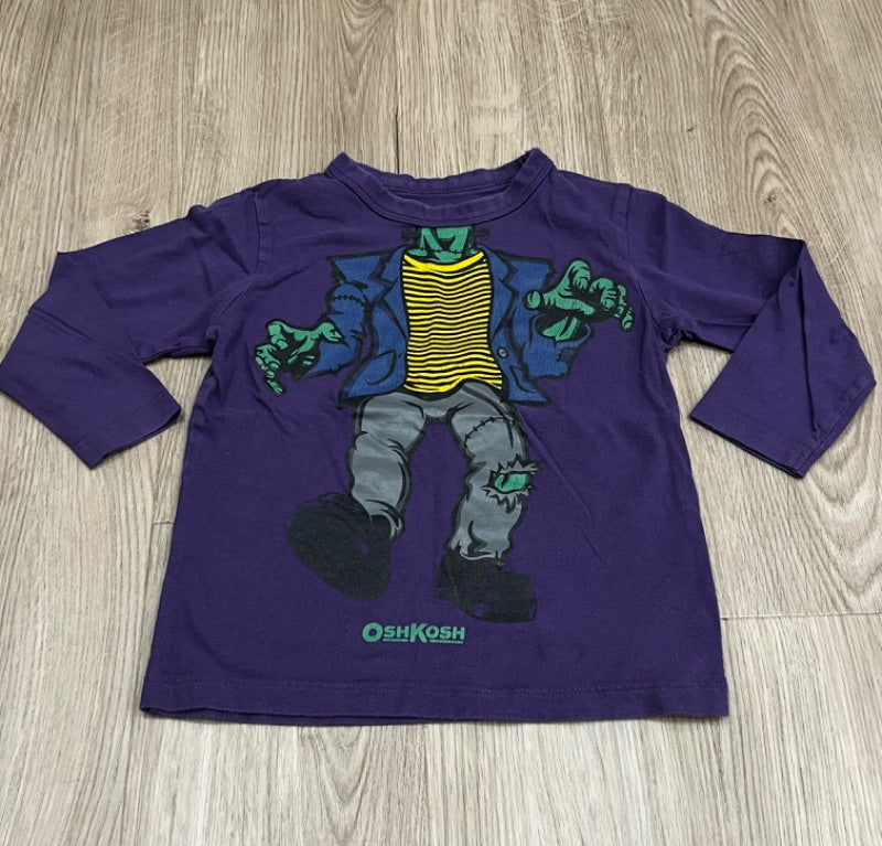 OshKosh, L/S Frankenstein T-shirt, size 3T (Halloween shirt)