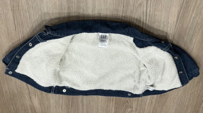 VGUC, babyGap - Sherpa lined Jean Jacket, Size 6-12mos, Kids 6 Month (3-6M)