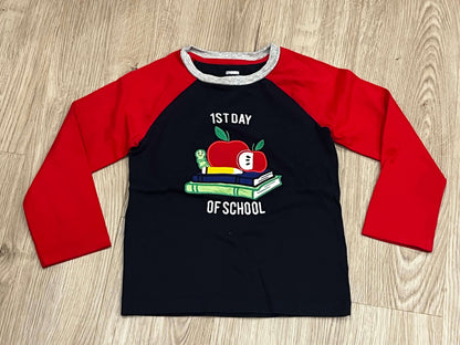 Gymboree, Boys First (1st) Day of School L/S Shirt, size 4T, EUC, Kids 4/4T