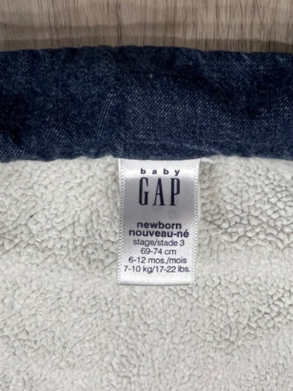 VGUC, babyGap - Sherpa lined Jean Jacket, Size 6-12mos, Kids 6 Month (3-6M)