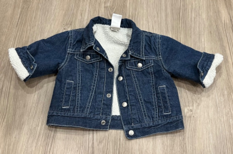 VGUC, babyGap - Sherpa lined Jean Jacket, Size 6-12mos, Kids 6 Month (3-6M)
