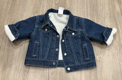 VGUC, babyGap - Sherpa lined Jean Jacket, Size 6-12mos, Kids 6 Month (3-6M)
