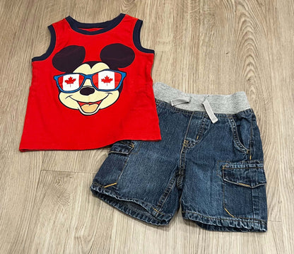 Boys Mickey Mouse Tank & Cherokee Shorts, size 2T, VGUC, Kids 2T