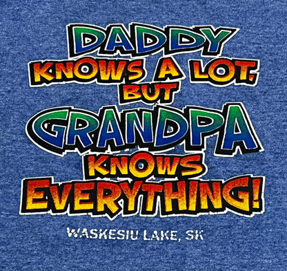 Boys Blue “Daddy Knows A lot, But Grandpa Knows Everything” T-Shirt, size 24 mos & Camo Shorts, size 2, Very Good Used Condition (VGUC), Kids 24 Month (18-24M)
