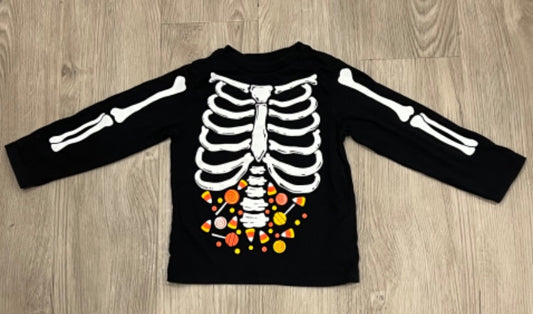 VGUC, LS Skeleton shirt, size 2T, Kids 2T