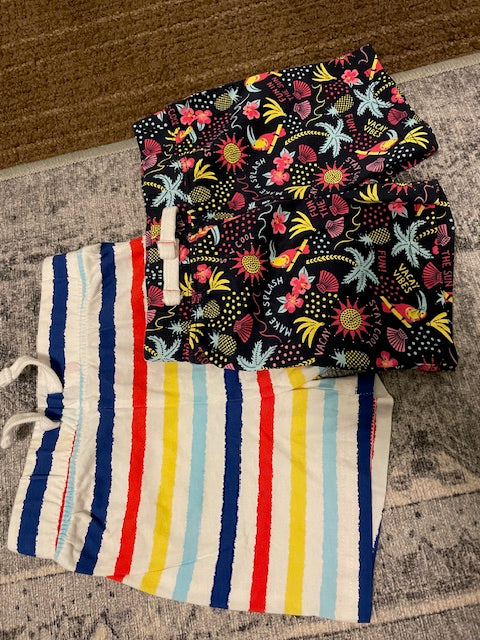 Printed drawstring shorts - set of 2, 6-12m, Kids 12 Month (9-12M)