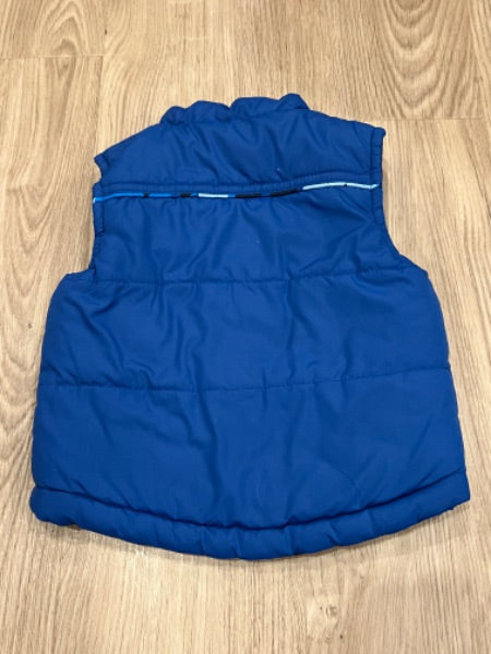 VGUC, Reversible blue Puffer Vest, Size 6mos, Kids 6 Month (3-6M)