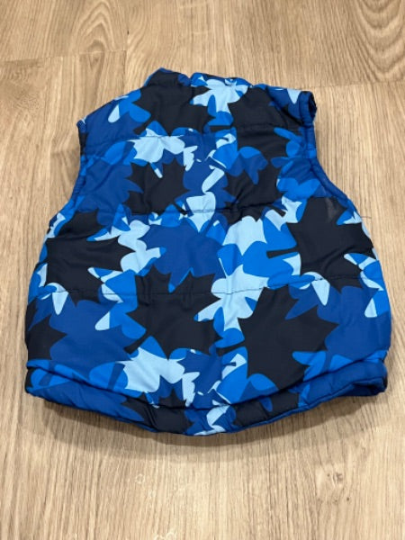 VGUC, Reversible blue Puffer Vest, Size 6mos, Kids 6 Month (3-6M)