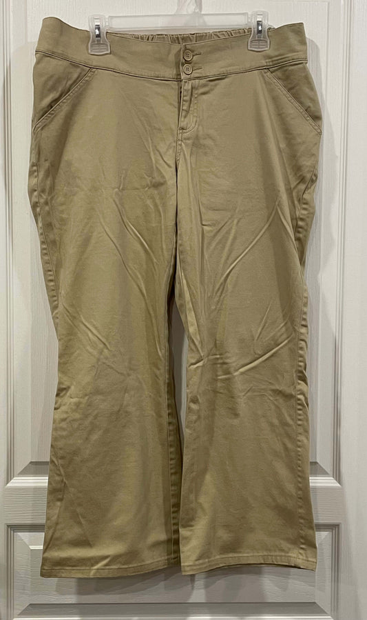 Khaki Stretch Maternity Pants, size Large. Very Good Used Condition (VGUC), Maternity L (12-14)