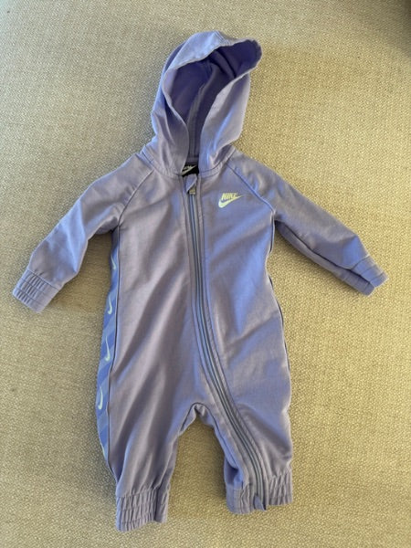 Nike Zip-Up Hooded Coverall, Kids 3 Month (0-3M)