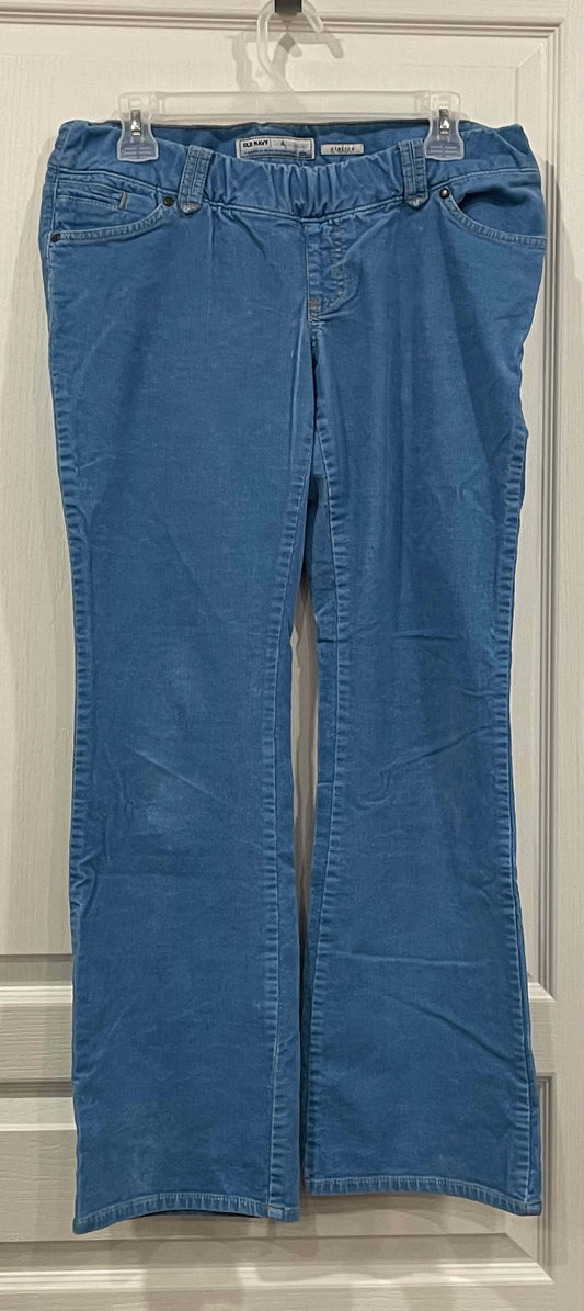 Blue Maternity Low Rise Corduroys, size Small, Very Good Used Condition (VGUC), Maternity S (4-6)