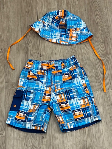 Swim Trunks & matching hat, size 3T