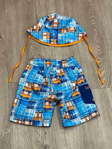 Swim Trunks & matching hat, size 3T