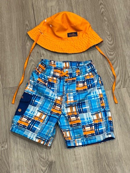 Swim Trunks & matching hat, size 3T