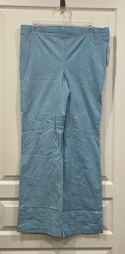Maternity Announcements, Dressy floral aqua blue, dress pants, size Small, NWT , Maternity S (4-6)