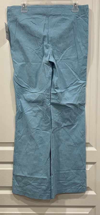 NWT, Maternity Announcements, Dressy floral aqua blue, dress pants, size Small , Maternity S (4-6)