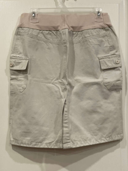 Khaki Short Cargo Maternity Skirt, size Small, Maternity S (4-6)
