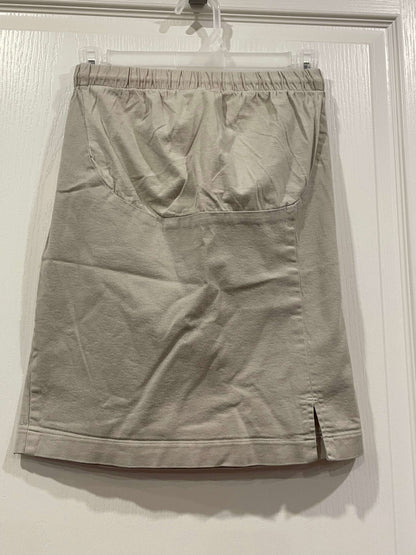 Motherhood Maternity Khaki short skirt, size Small , Maternity S (4-6)