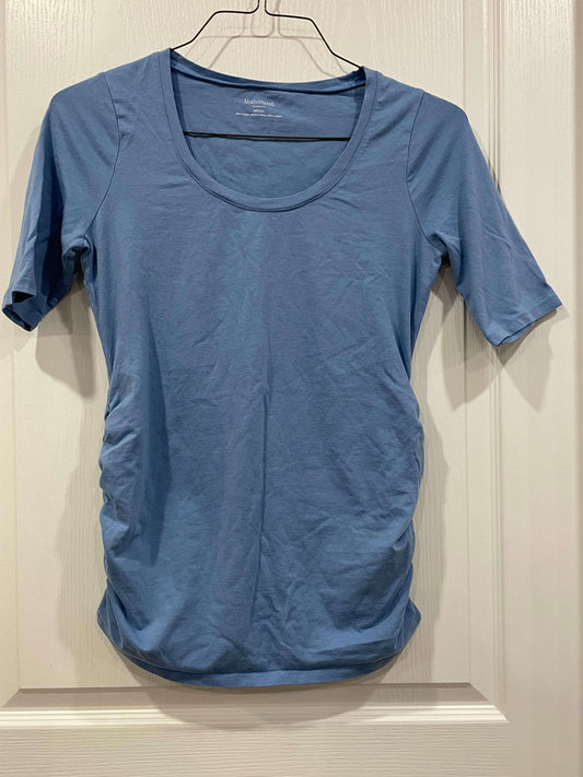 Solid Blue Maternity T-shirt, size Small, Maternity S (4-6)