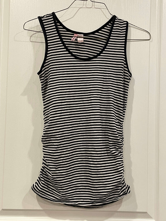 Black & White Striped Maternity Tank Top, size Small, Maternity S (4-6)