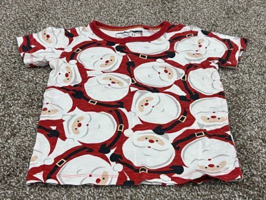 Santa S/S t-shirt, size 82 EU (~18mos), but fits big