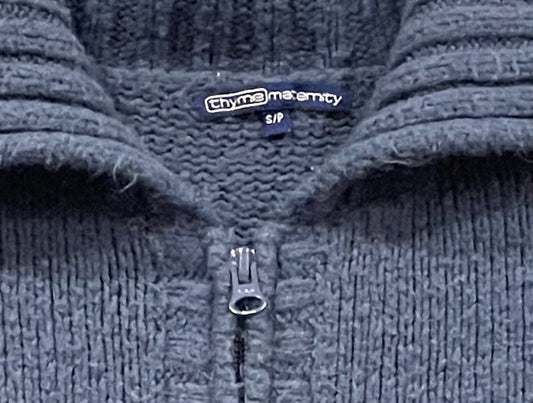 Thyme Maternity, Zip Up Knit Cardigan, size Small , Maternity S (4-6)