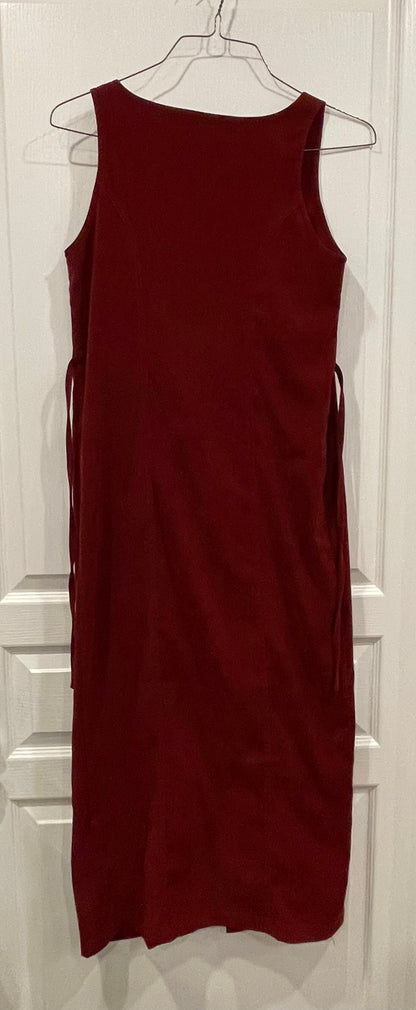 VGUC, Thyme Maternity, Long Dark Red Dress, size X-Small, Maternity XS (0-2)