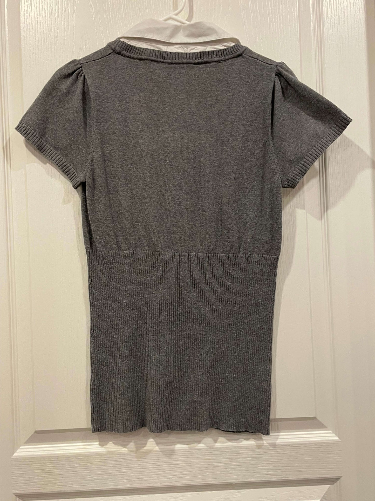 Motherhood Maternity, S/S Knit Sweater shirt with collar, size Medium, VGUC, Maternity M (8-10)
