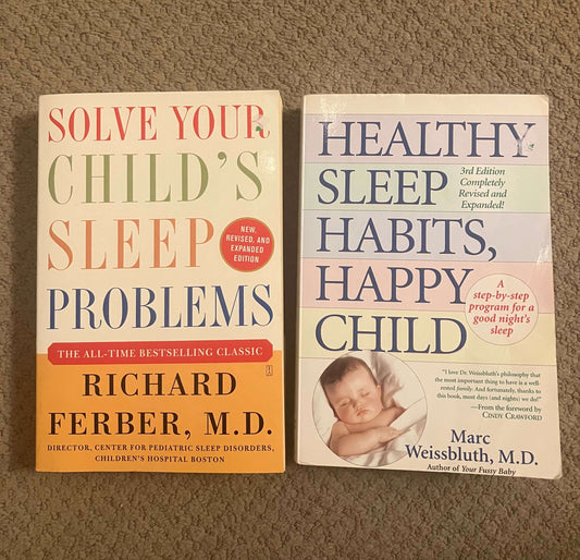 Books on baby and child sleep (x2)