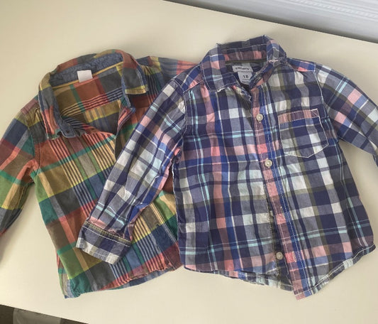 Plaid button down shirts, 18 months , Kids 18 Month (12-18M)