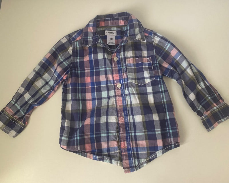 Plaid button down shirts, 18 months , Kids 18 Month (12-18M)