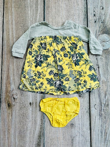 BabyGap Disney collab size 2T girls Beauty & The Beast themed peplum dress with diaper cover, Kids 2T