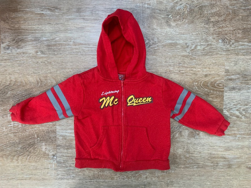 Lightening McQueen Zipper Hoodie Size 2T