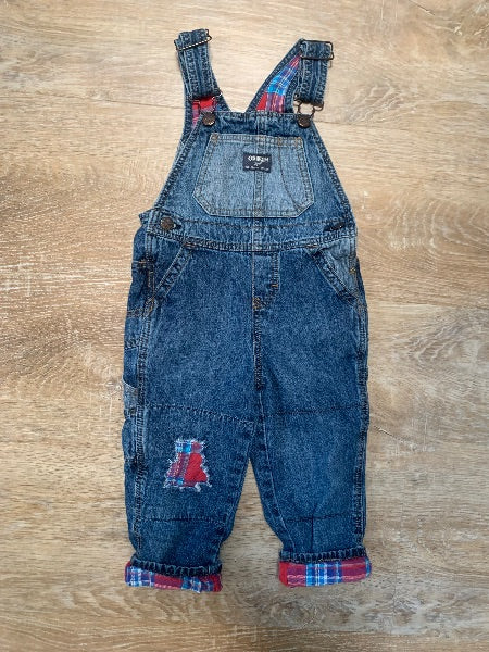 OshKosh B'Gosh Jean Overalls - Lined.  Size 2T