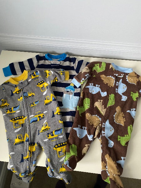 3 fleece sleepers, 3 months , Kids 3 Month (0-3M)