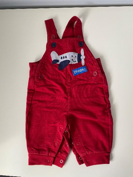 Red airplane overalls, 3 months , Kids 3 Month (0-3M)