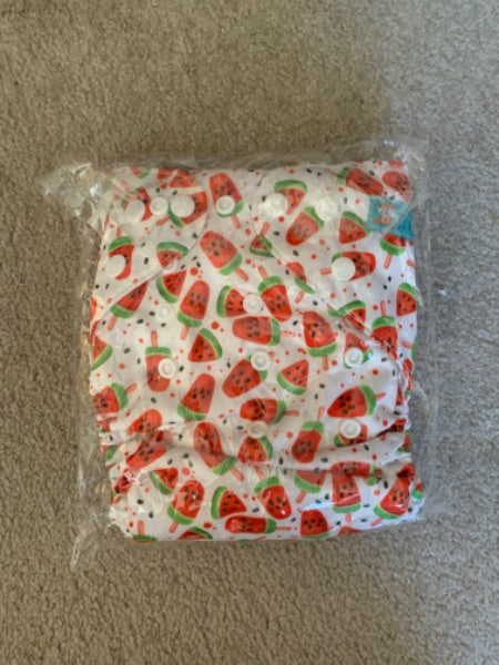 Watermelon popsicle cloth diaper o/s